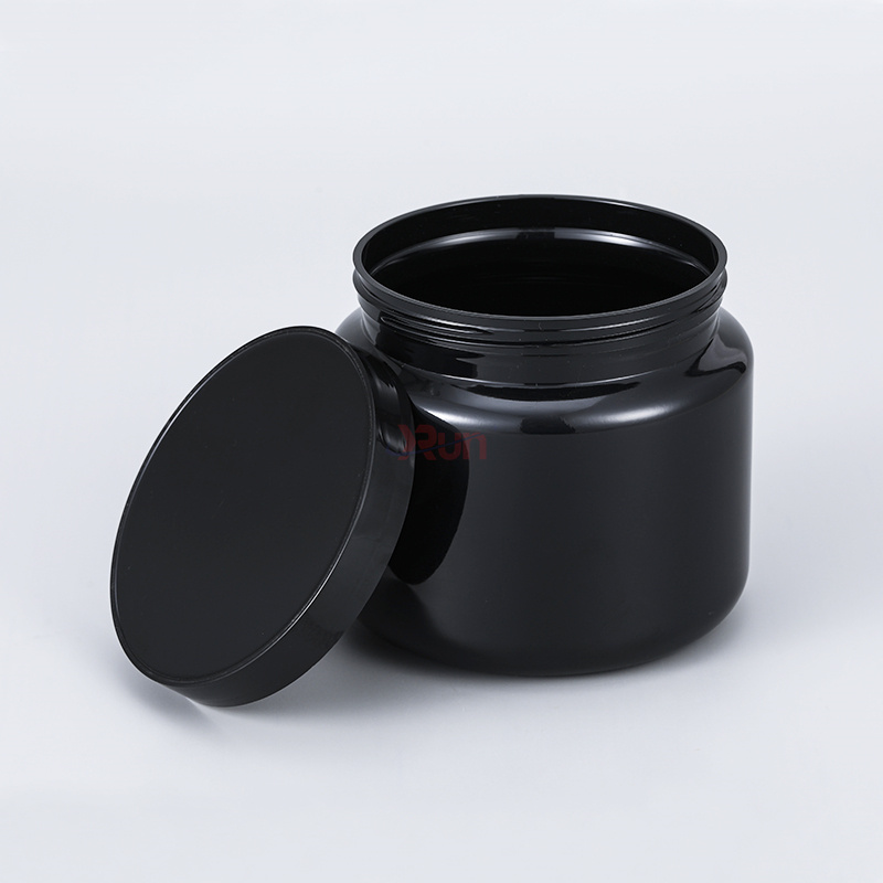 We manufacture jars for pharmaceutical powders in a black plastic jar format to enhance supplement packaging with aluminum foil seal liners.